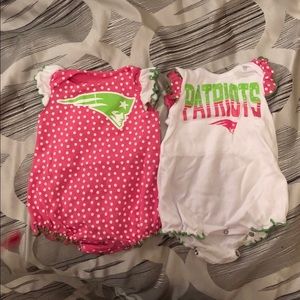 Patriots babygirl rompers!